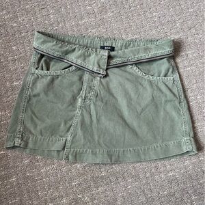 BDG Urban Outfitters Foldover Zipper Mini Skirt Green Size Medium